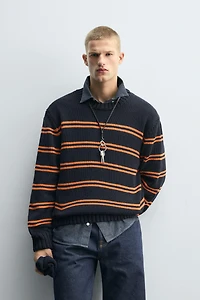 JACQUARD STRIPE SWEATER
