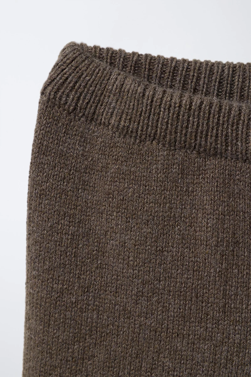 LACE TRIM KNIT CULOTTES