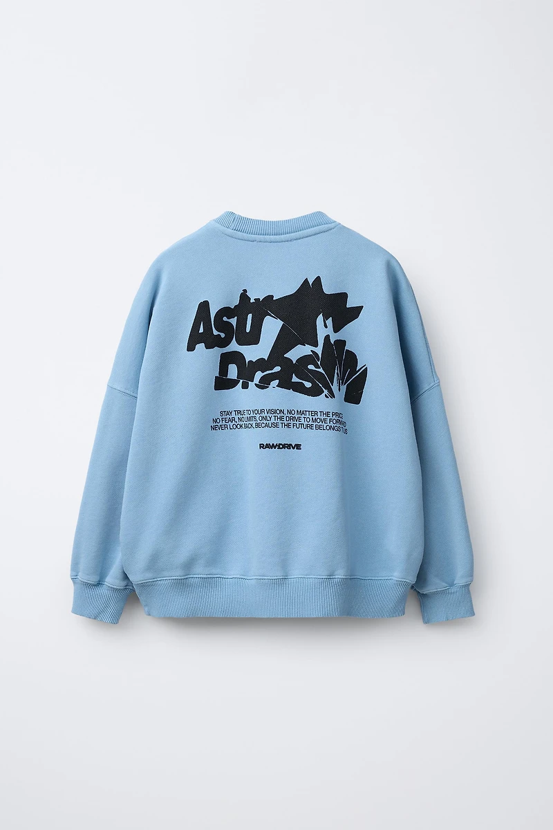 TEXT PRINT SWEATSHIRT