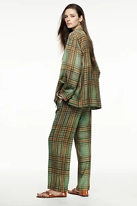 ZW COLLECTION FLOWY PLAID BLAZER