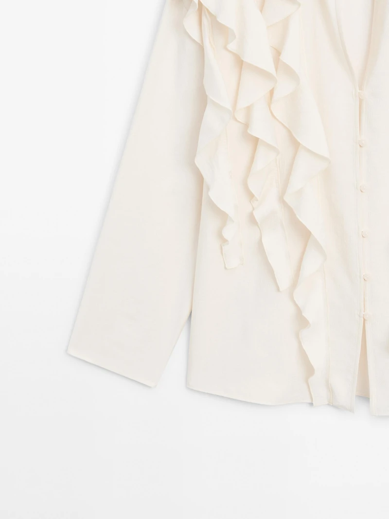Blouse fluide à volants