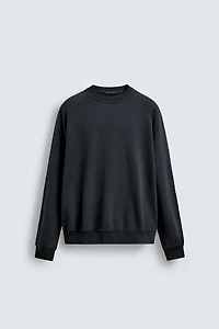 BASIC WASHED CREWNECK SWEATSHIRT