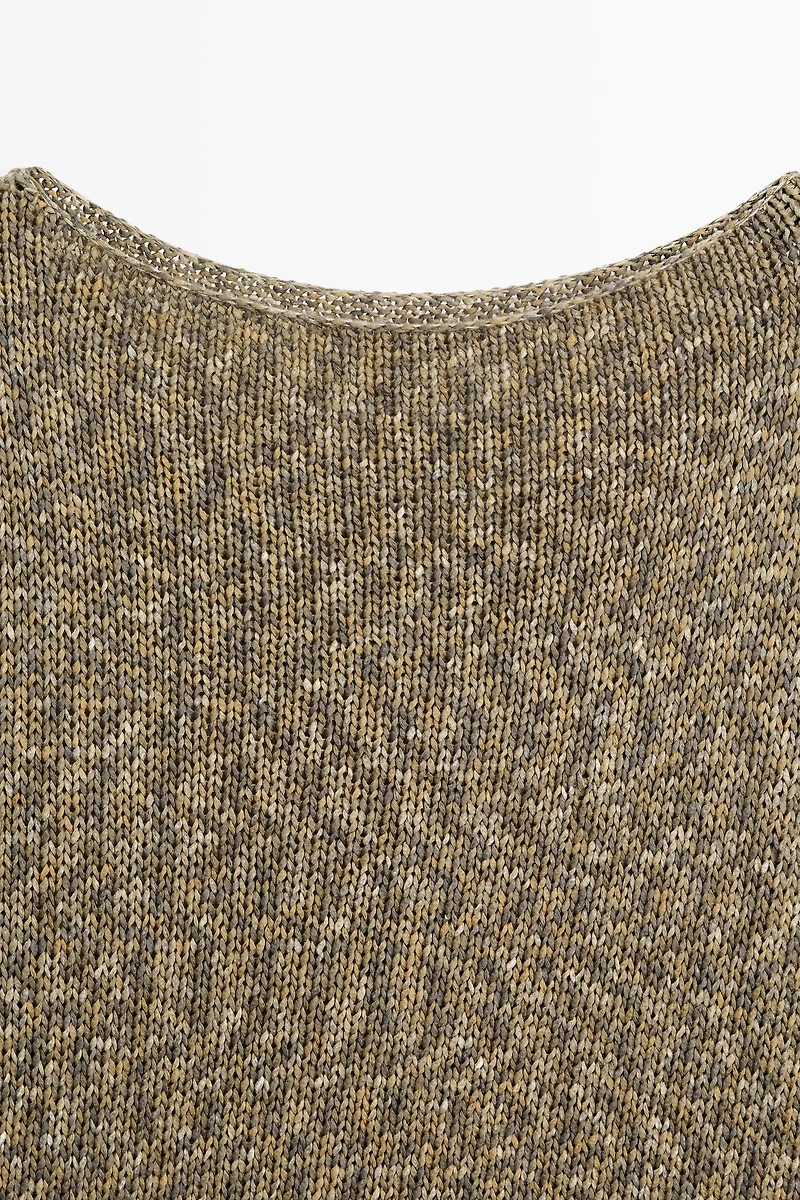 Cotton boat neck sweater