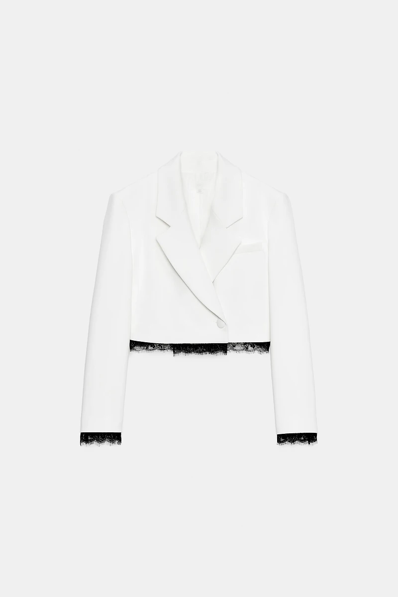 VESTE COURTE DENTELLE