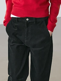 Barrel fit corduroy trousers