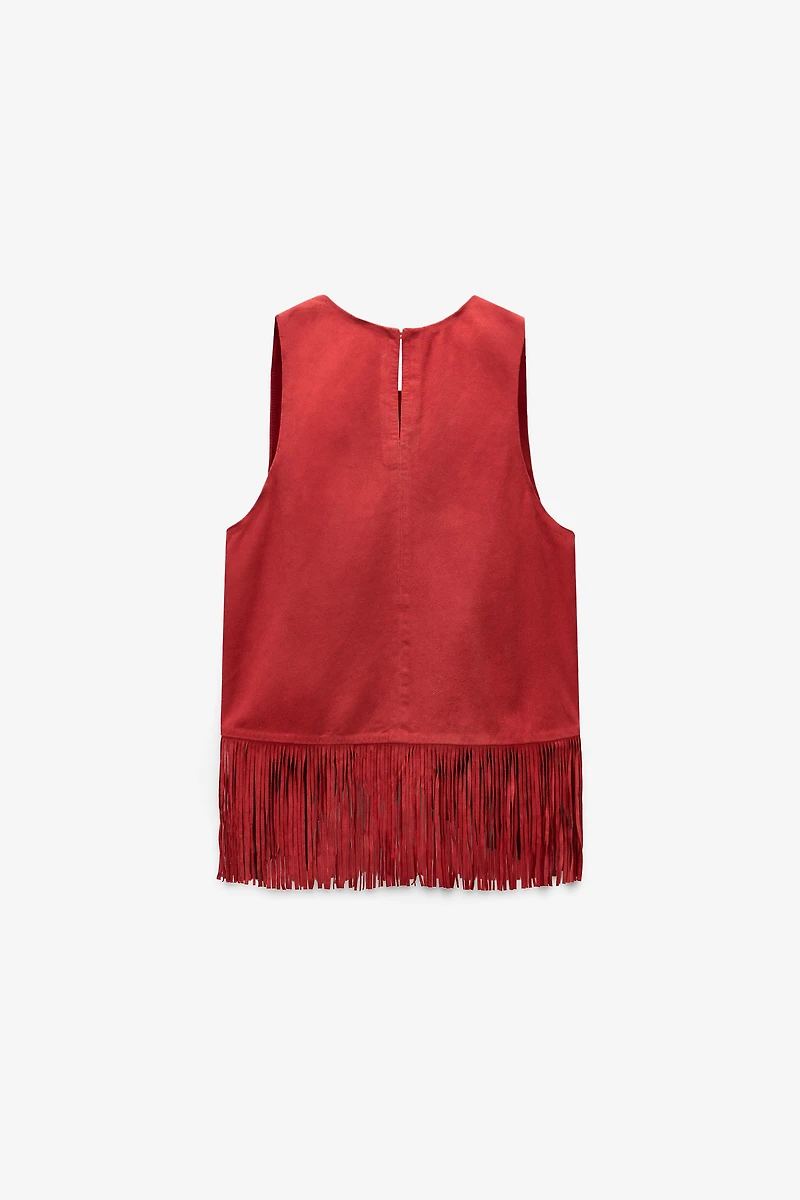 LIMITED EDITION SUEDE FRINGE TOP