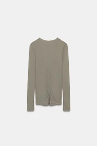 RIB V-NECK T-SHIRT