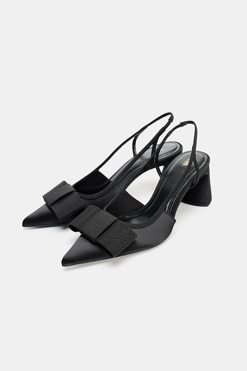 BOW SLINGBACK HEELS