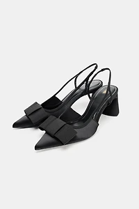 BOW SLINGBACK HEELS