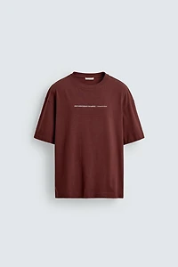 RELAXED FIT FLOCKED PRINT T-SHIRT