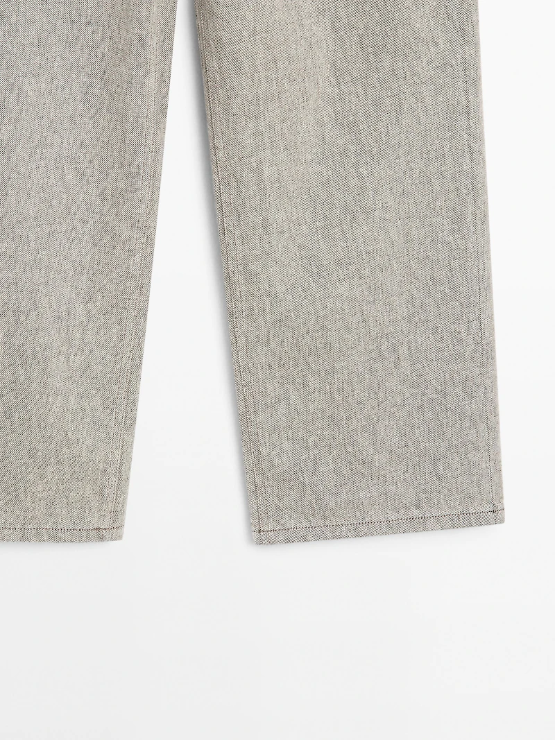 Jean wide leg taille moyenne