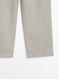 Jean wide leg taille moyenne