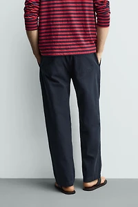 HERRINGBONE RELAXED FIT PANTS
