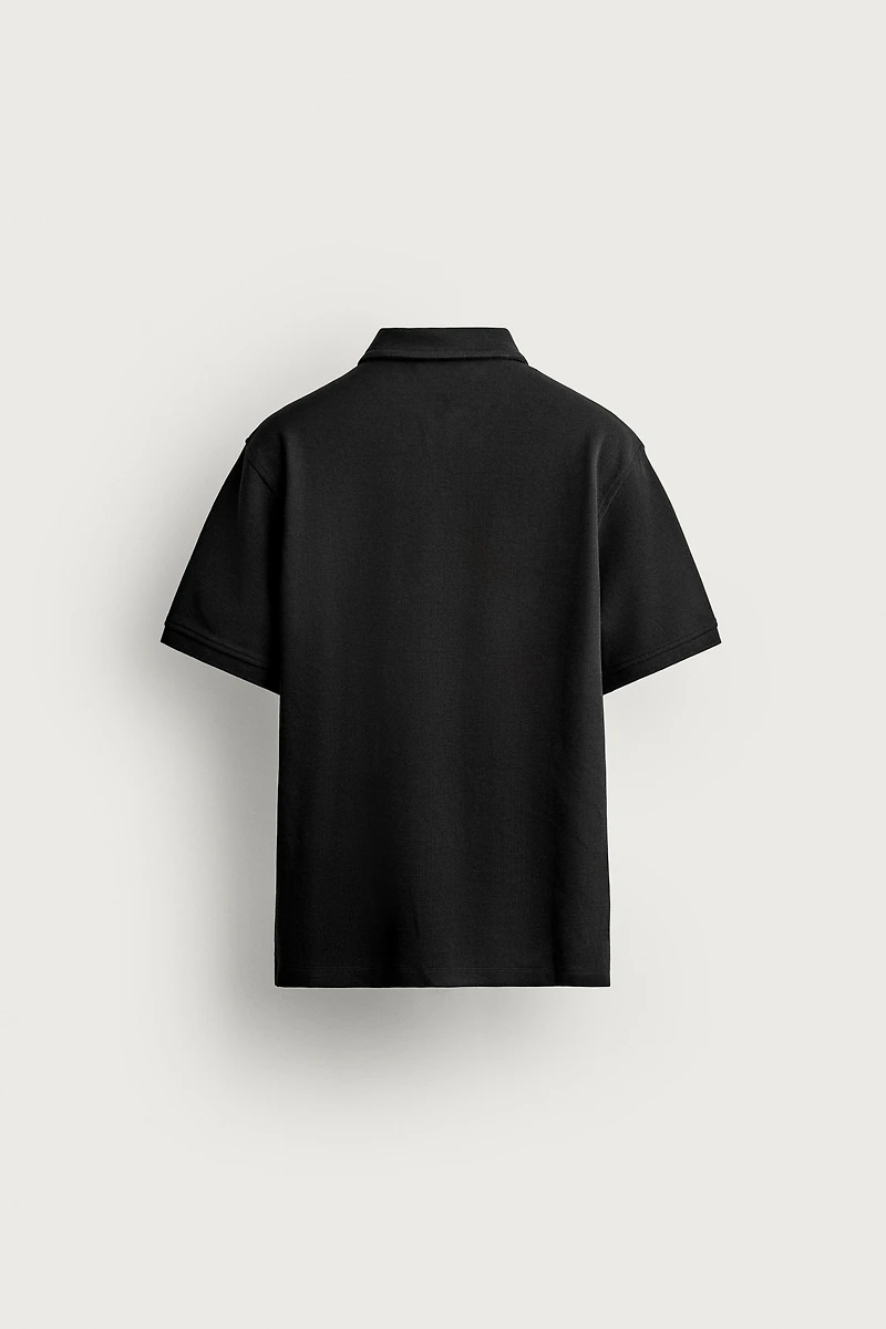 REGULAR FIT TEXTURED POLO