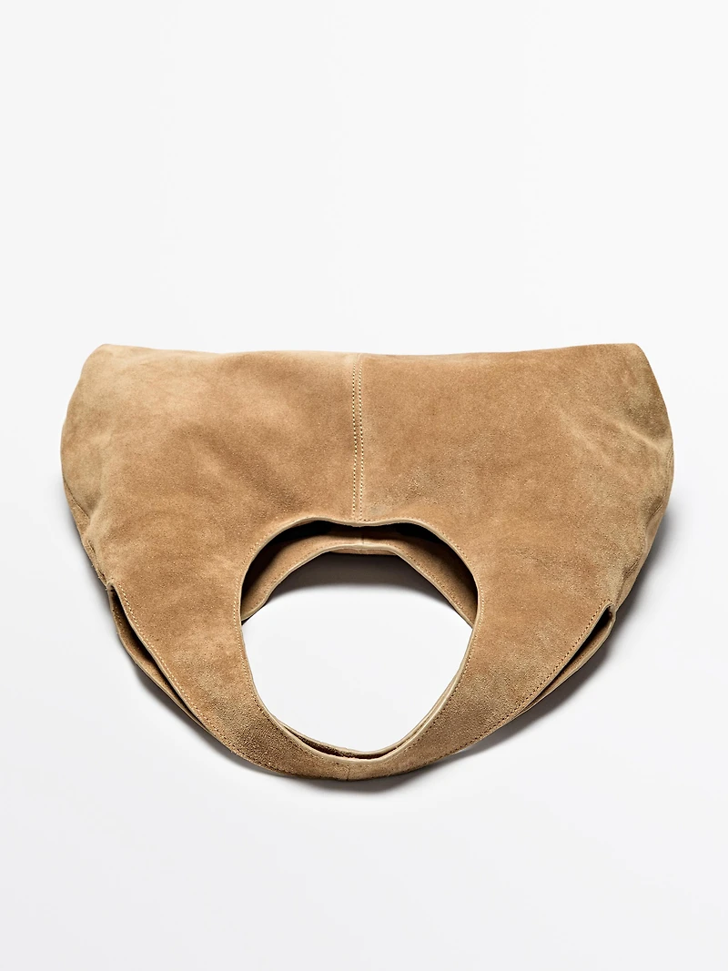 Sac lady moyen format en croûte de cuir