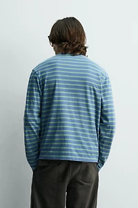 T-SHIRT EN JACQUARD À RAYURES