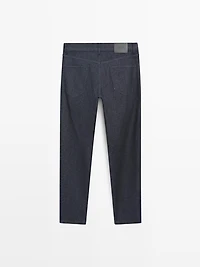 Lightweight slim-fit rinse wash jeans