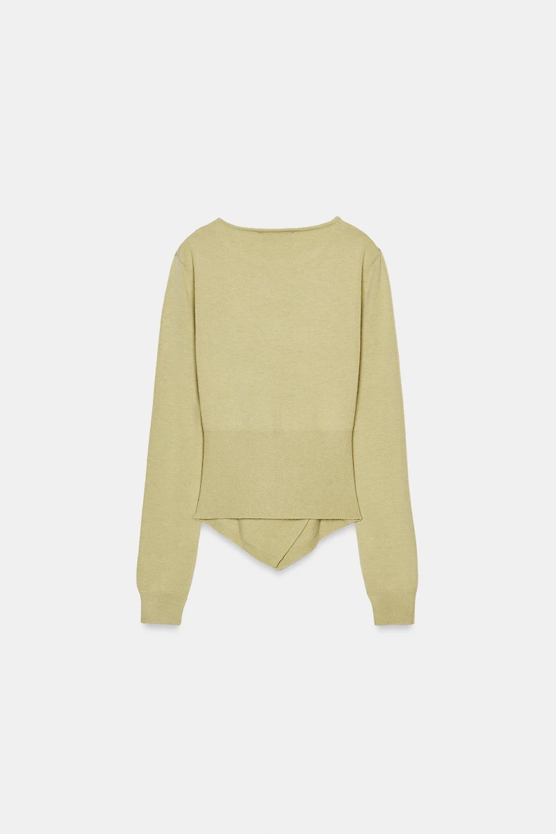DRAPED KNIT JUMPER