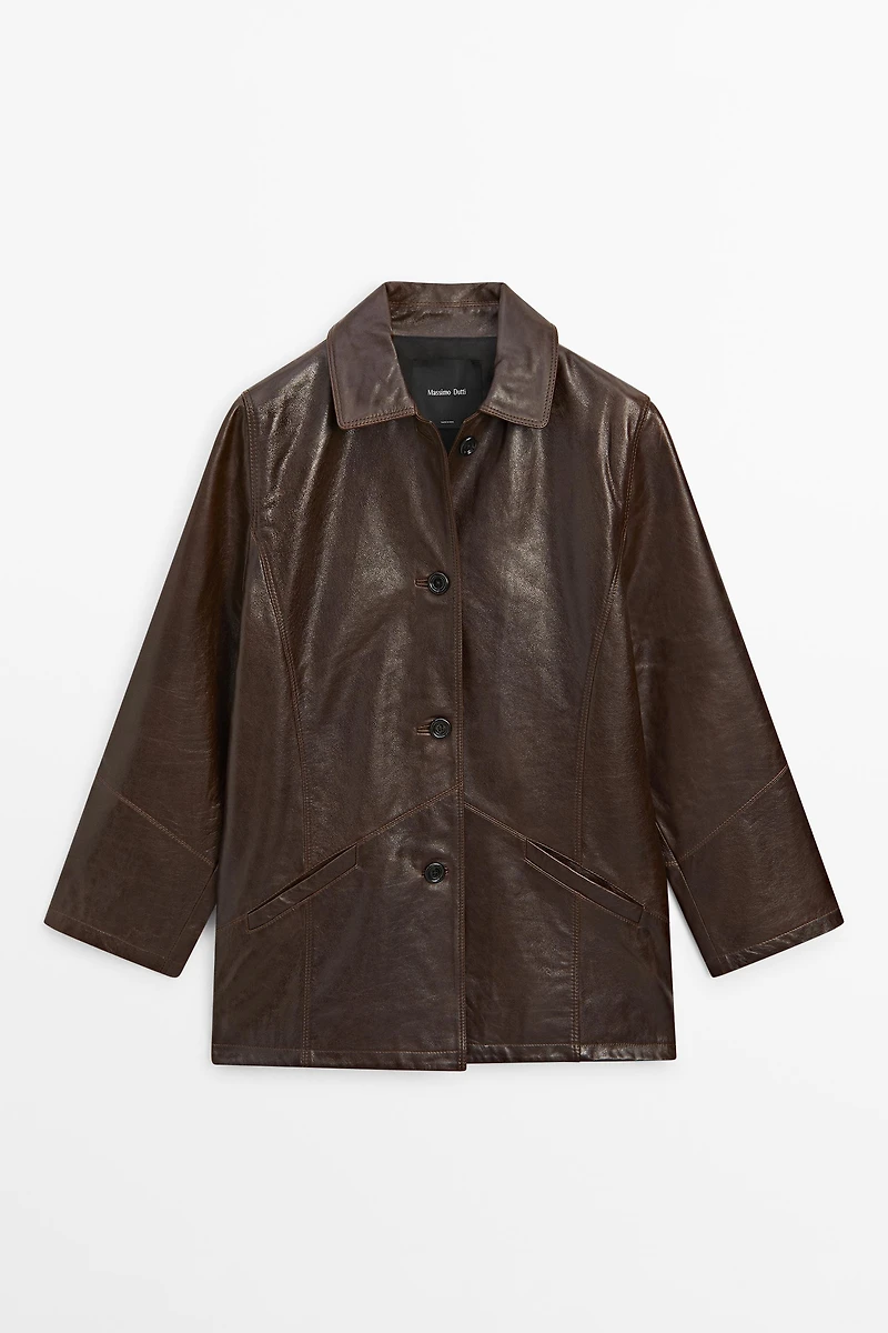 Blouson en cuir nappa