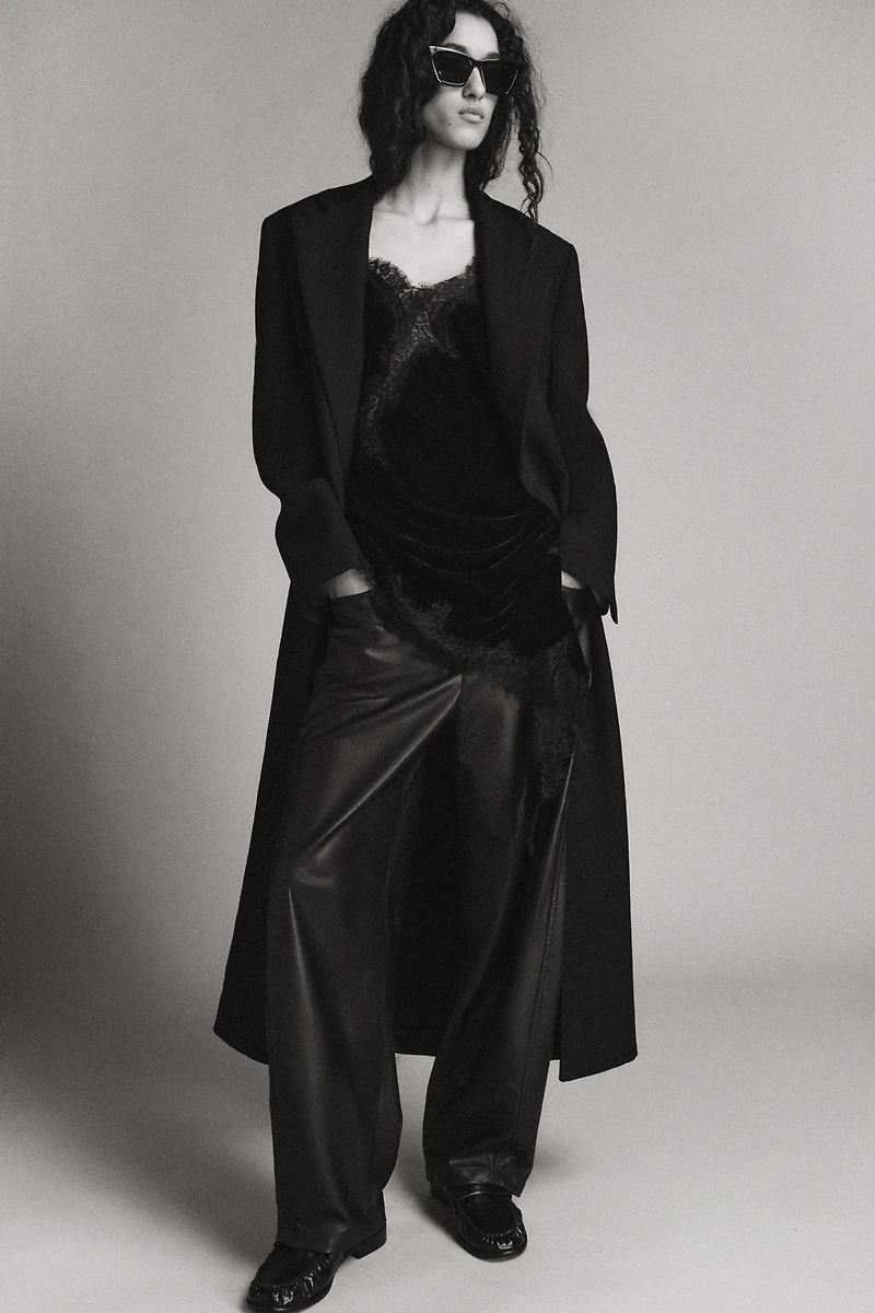 BALLOON FAUX LEATHER PANTS ZW COLLECTION