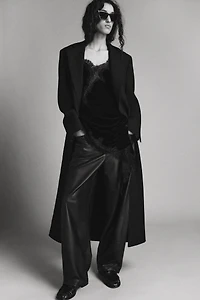 BALLOON FAUX LEATHER PANTS ZW COLLECTION