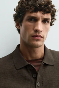 CHENILLE KNIT POLO SHIRT