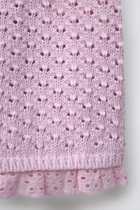 LACE TRIM KNIT SHORTS