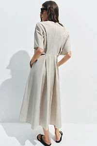ZW COLLECTION PLEATED POPLIN DRESS