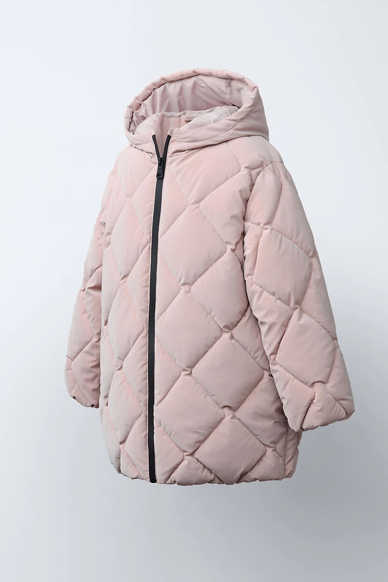 LONG RUBBERIZED PUFFER COAT