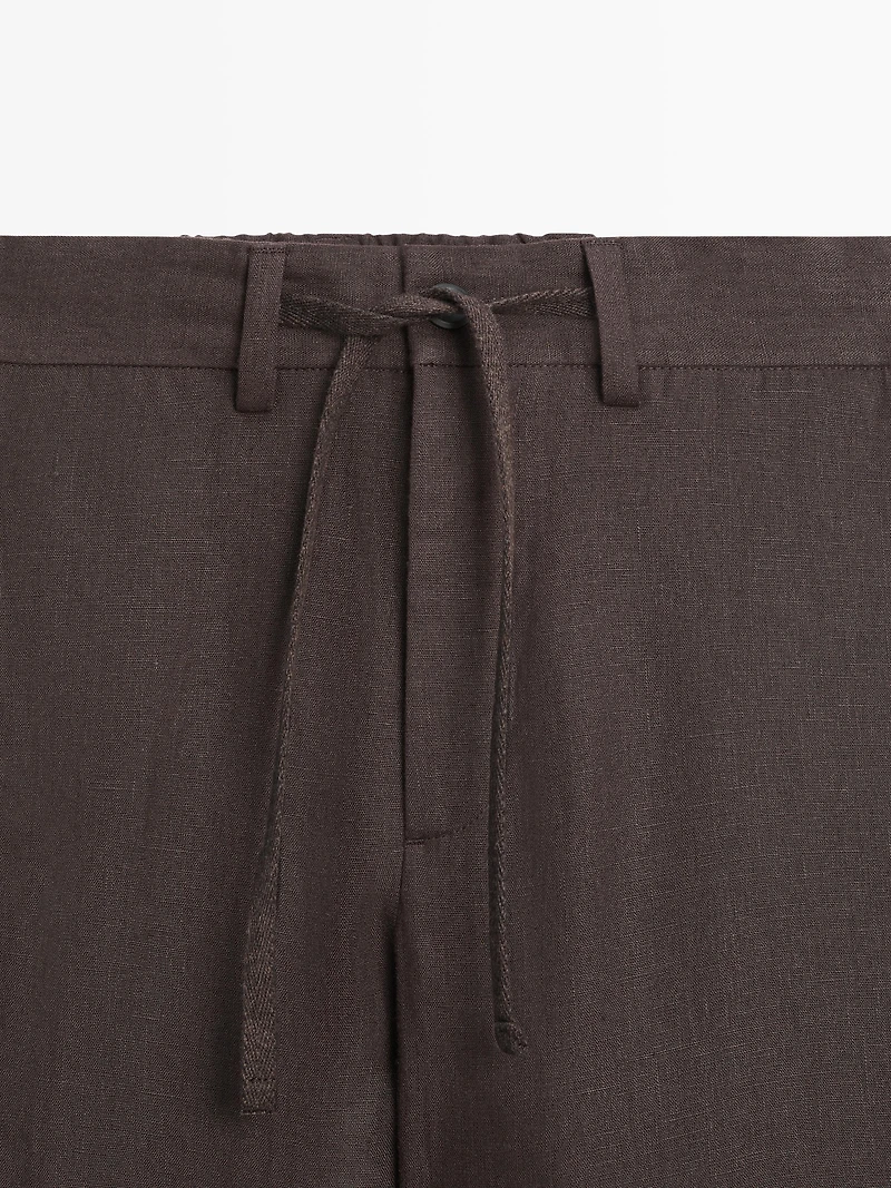 Pantalon total look en lin