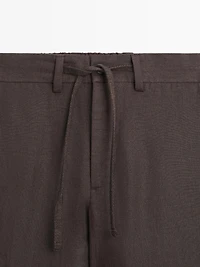 Pantalon total look en lin