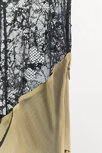 ROBE IMPRIMÉE DENTELLE FANTAISIE