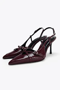 BUCKLED STRAP HEELED SHOES
