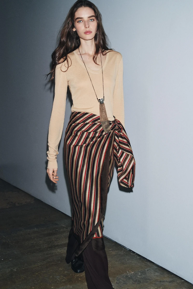STRIPED PAREO SKIRT ZW COLLECTION