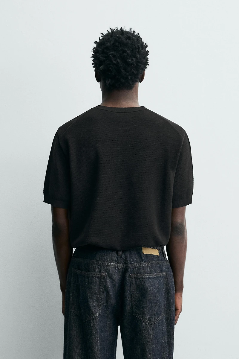 RELAXED FIT KNIT T-SHIRT