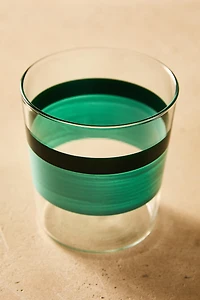 BOROSILICATE GLASS TUMBLER WITH STRIPES X COLLAGERIE