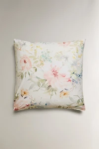 TAIE D’OREILLER SATIN IMPRIMÉ FLEUR