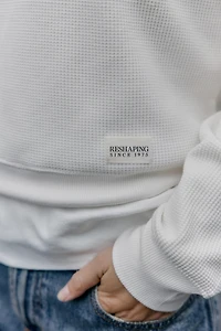 WAFFLE KNIT LABEL T-SHIRT