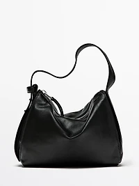 Petit sac porté épaule en cuir nappa