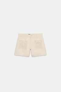 Z1975 CROCHET POCKET SHORTS