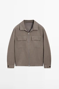 Wool-blend overshirt