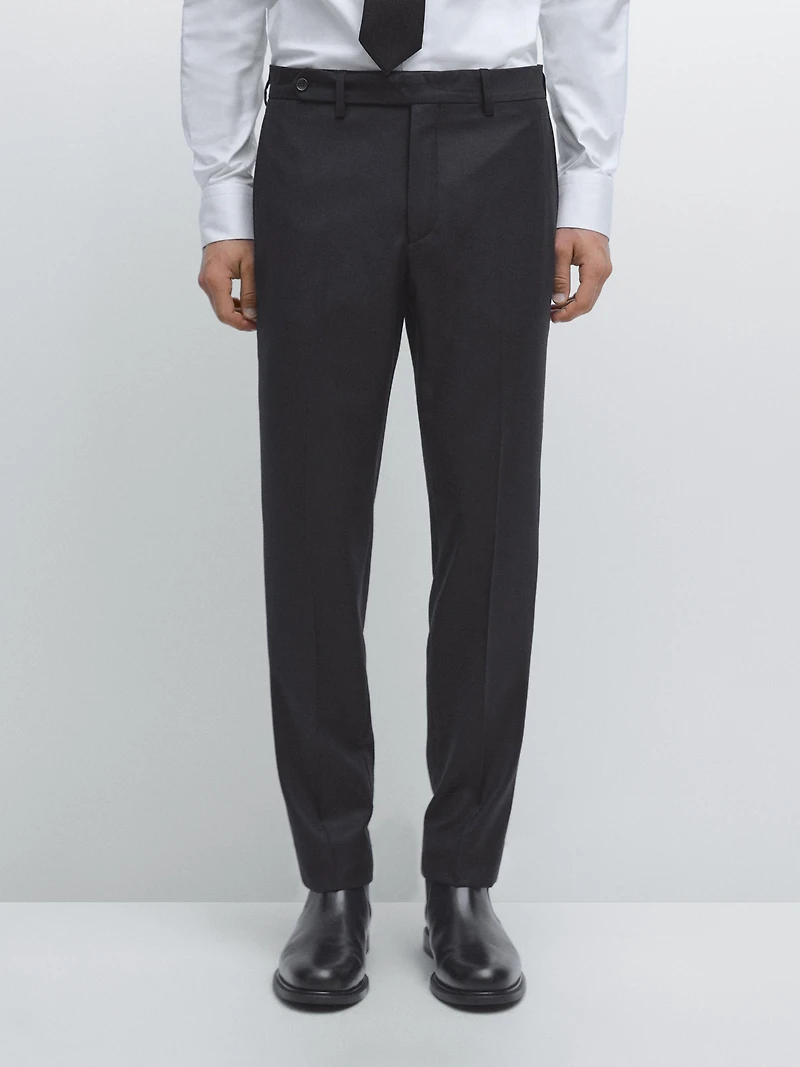 Pantalon flanelle 100 % laine