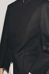 PEPLUM BLAZER WITH FROG CLASP ZW COLLECTION