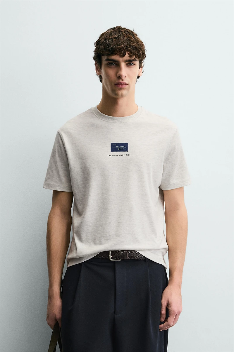 CONTRAST PRINT T-SHIRT