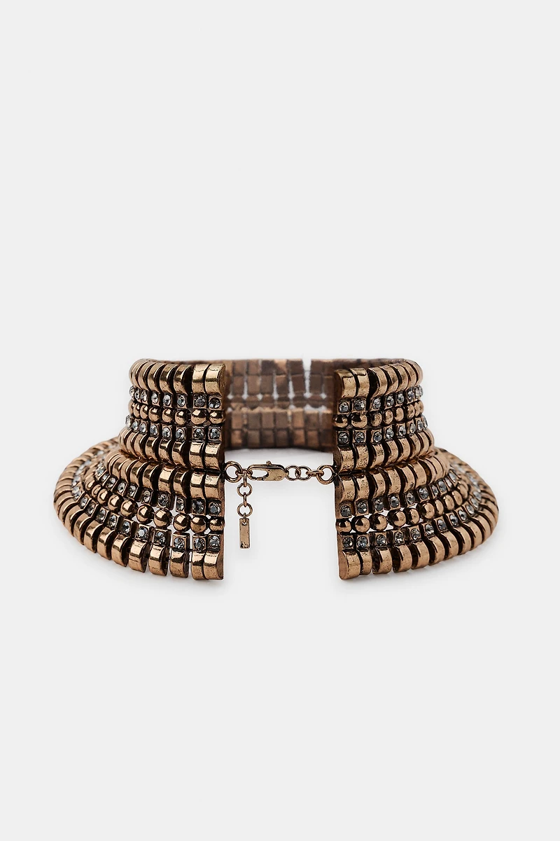 MAXI METAL PIECES CHOKER NECKLACE