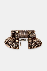 MAXI METAL PIECES CHOKER NECKLACE