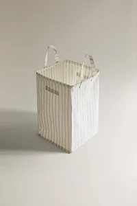 STRIPED LAUNDRY HAMPER