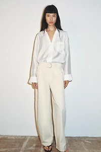 OVERSIZED SATIN EFFECT SHIRT