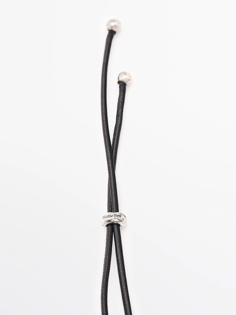Leather pod pendant