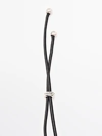 Leather pod pendant